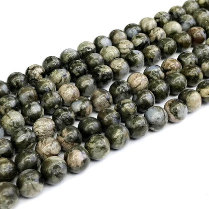 COP64 Grey Opal Gemstone Beads Smooth Round 12mm 15" Strand