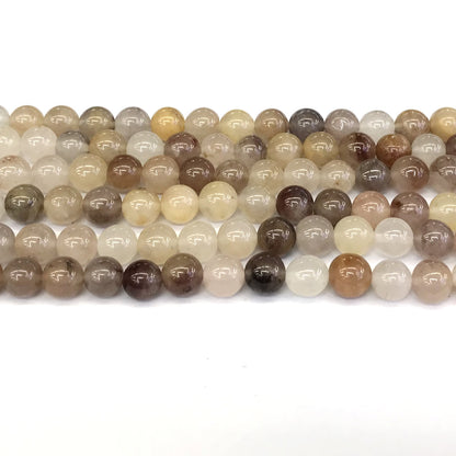 CQU100 Purple Berry Quartz Beads Smooth Round 6mm 15" Strand