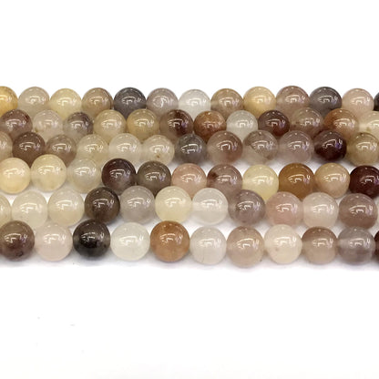 CQU101 Purple Berry Quartz Beads Smooth Round 8mm 15" Strand