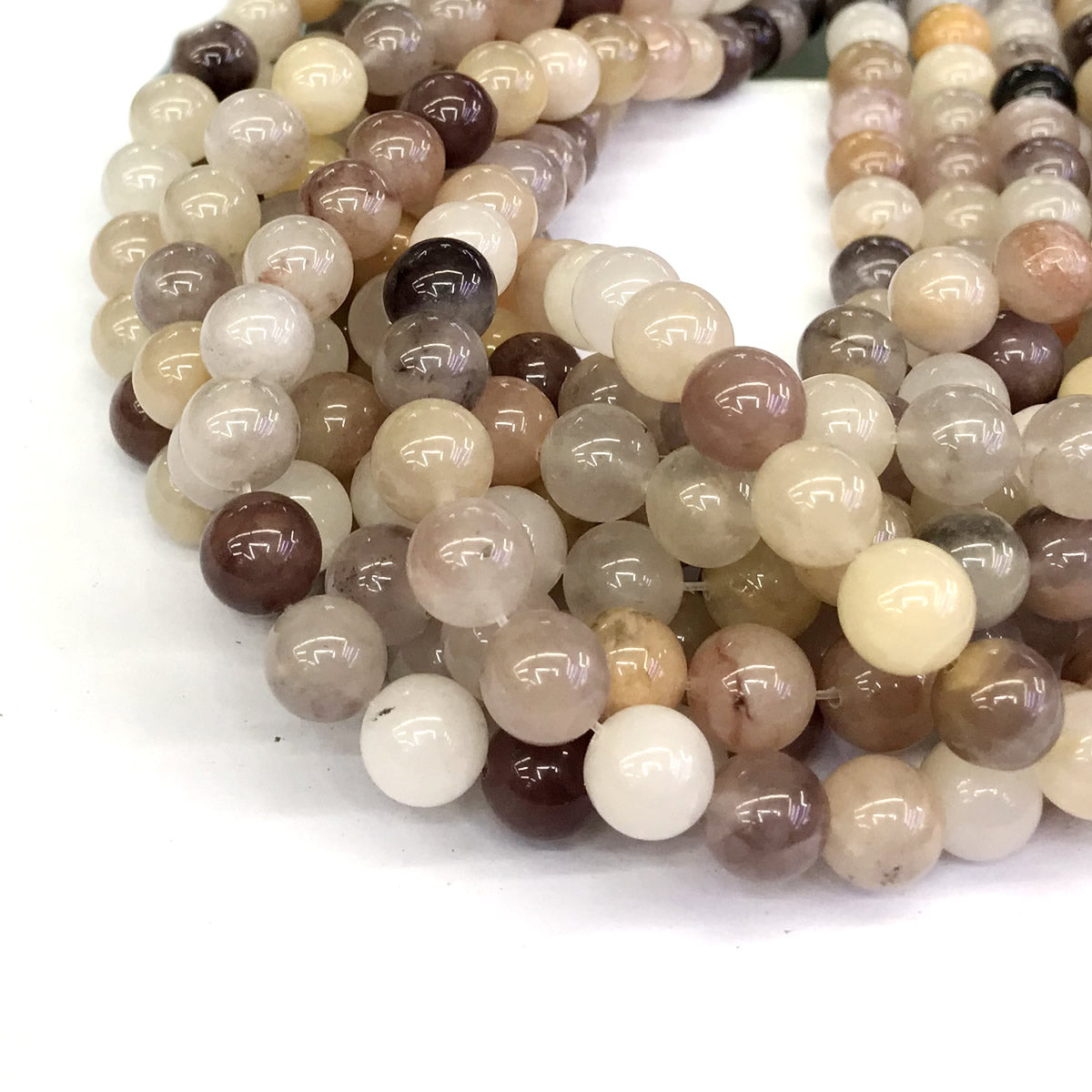 CQU102 Purple Berry Quartz Beads Smooth Round 10mm 15" Strand