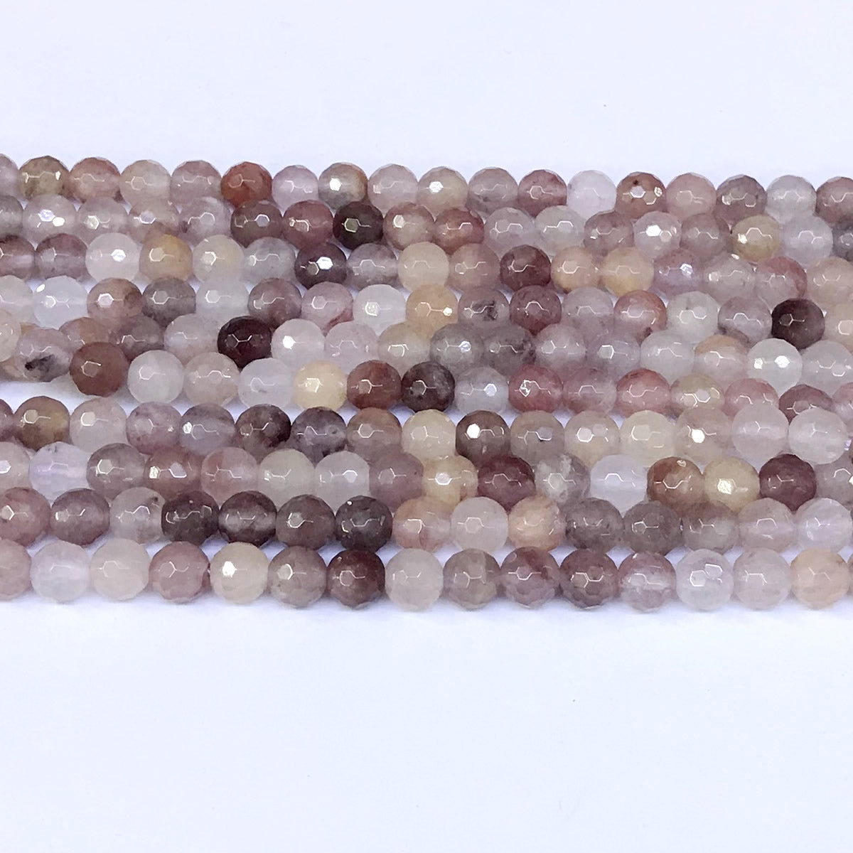 CQU18 Purple Berry Quartz Beads Faceted Round 6mm 15" Strand