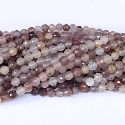 CQU18 Purple Berry Quartz Beads Faceted Round 6mm 15" Strand