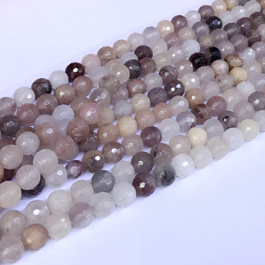 CQU19 Purple Berry Quartz Beads Faceted Round 8mm 15" Strand