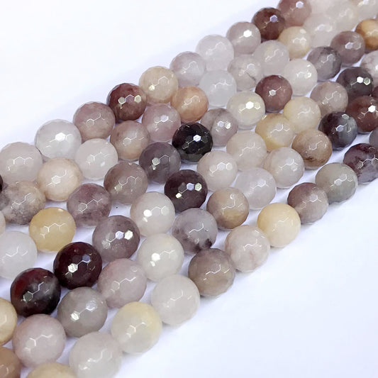 CQU20 Purple Berry Quartz Beads Faceted Round 10mm 15" Strand