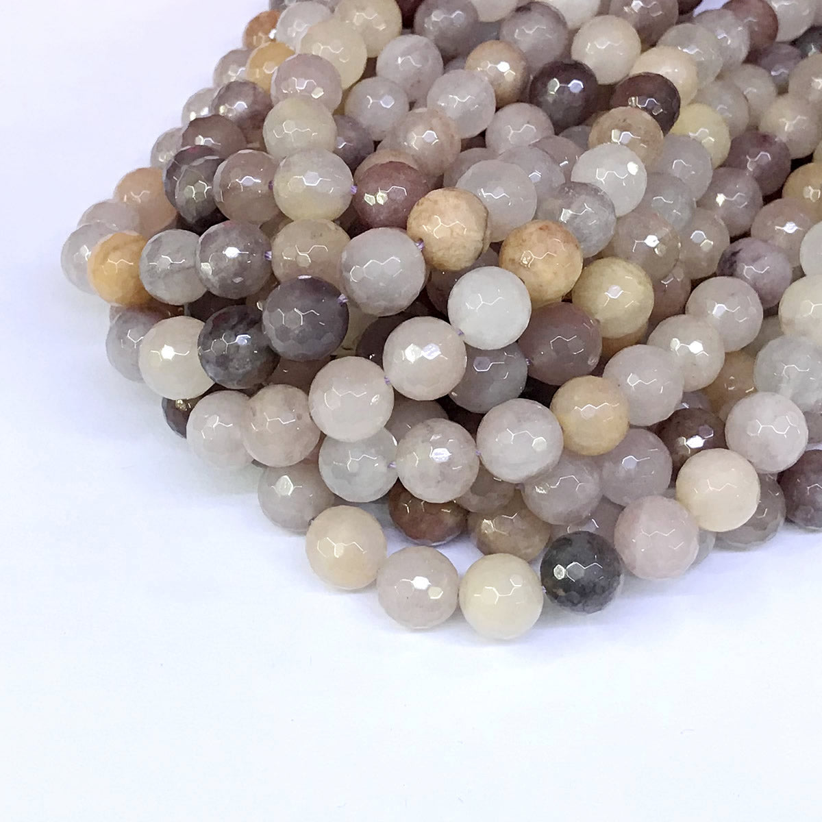 CQU20 Purple Berry Quartz Beads Faceted Round 10mm 15" Strand