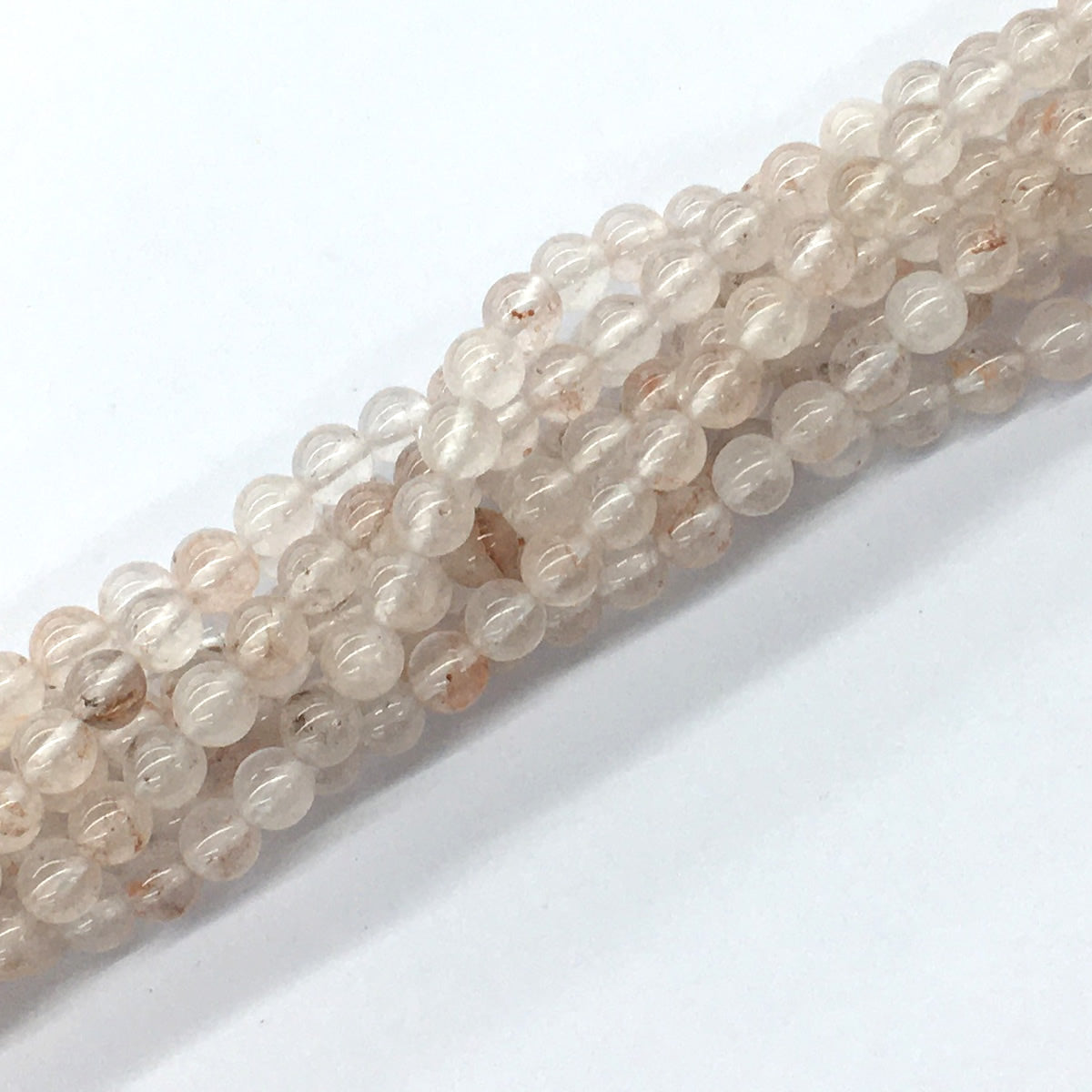 CUQ49 Pink Quartz Beads Smooth Round 6mm 15.5" Strand