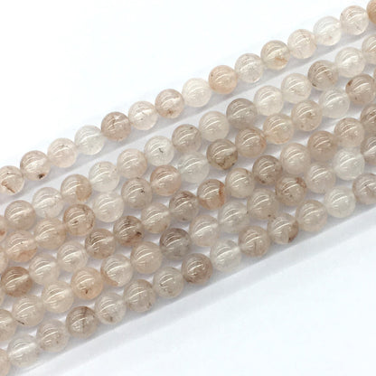 CUQ50 Pink Quartz Beads Smooth Round 8mm 15.5" Strand