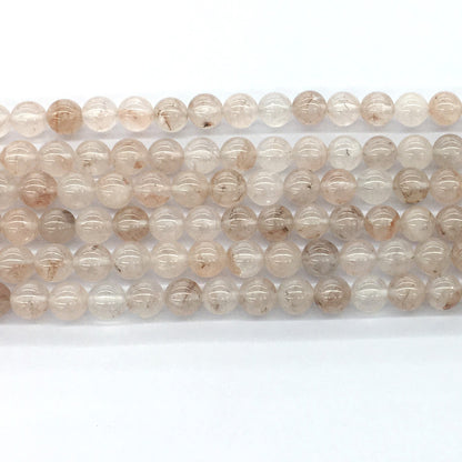 CUQ50 Pink Quartz Beads Smooth Round 8mm 15.5" Strand