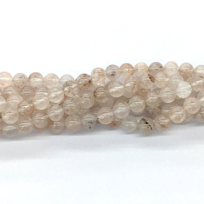 CUQ50 Pink Quartz Beads Smooth Round 8mm 15.5" Strand