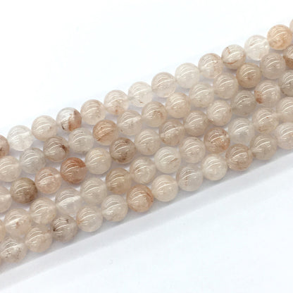 CUQ51 Pink Quartz Beads Smooth Round 10mm 15.5" Strand