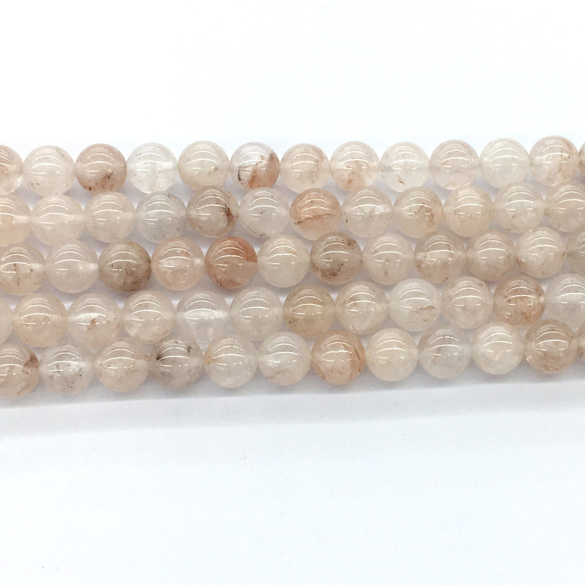 CUQ51 Pink Quartz Beads Smooth Round 10mm 15.5" Strand