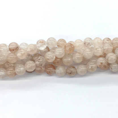 CUQ51 Pink Quartz Beads Smooth Round 10mm 15.5" Strand