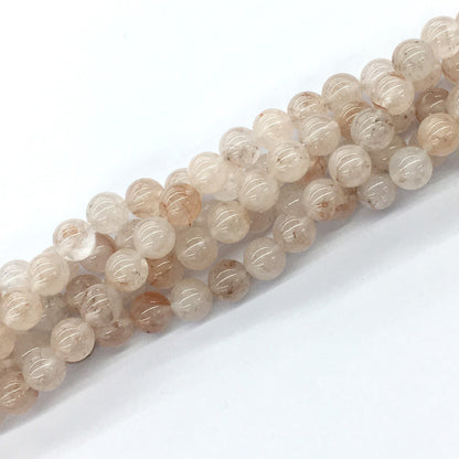 CUQ51 Pink Quartz Beads Smooth Round 10mm 15.5" Strand