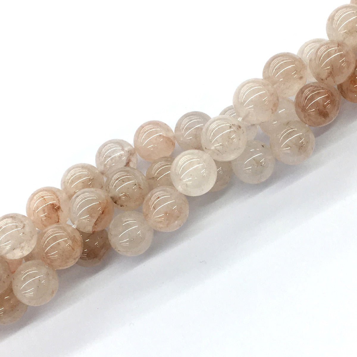 CUQ53 Pink Quartz Beads Smooth Round 14mm 15.5" Strand