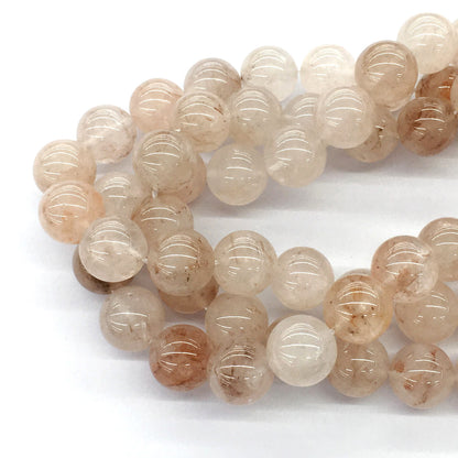 CUQ53 Pink Quartz Beads Smooth Round 14mm 15.5" Strand