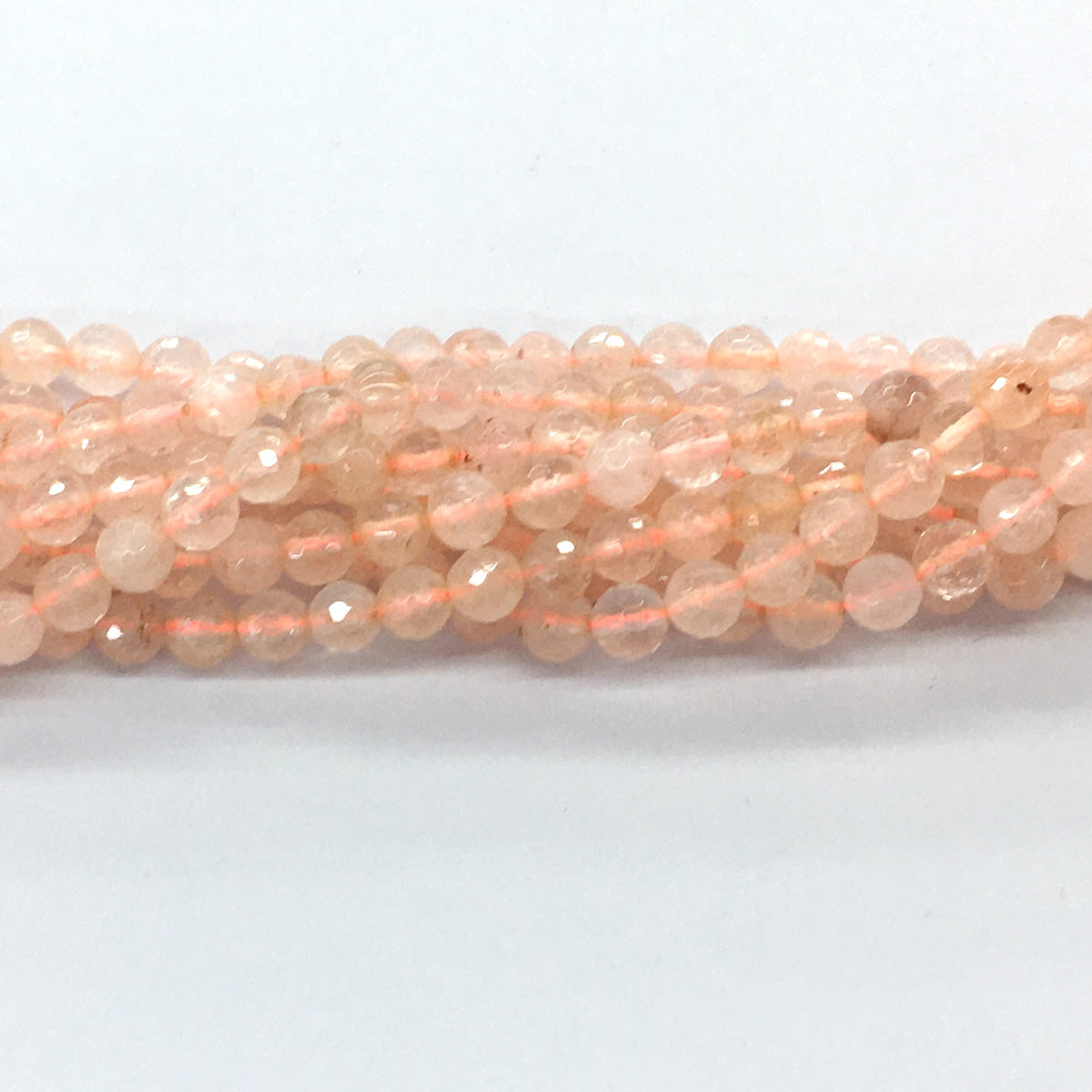 CUQ57 Pink Quartz Beads Faceted Round 6mm 15.5" Strand