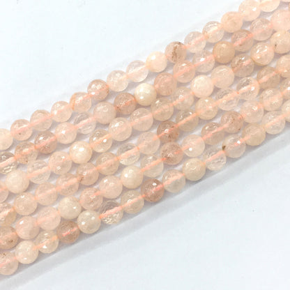 CUQ58 Pink Quartz Beads Faceted Round 8mm 15.5" Strand