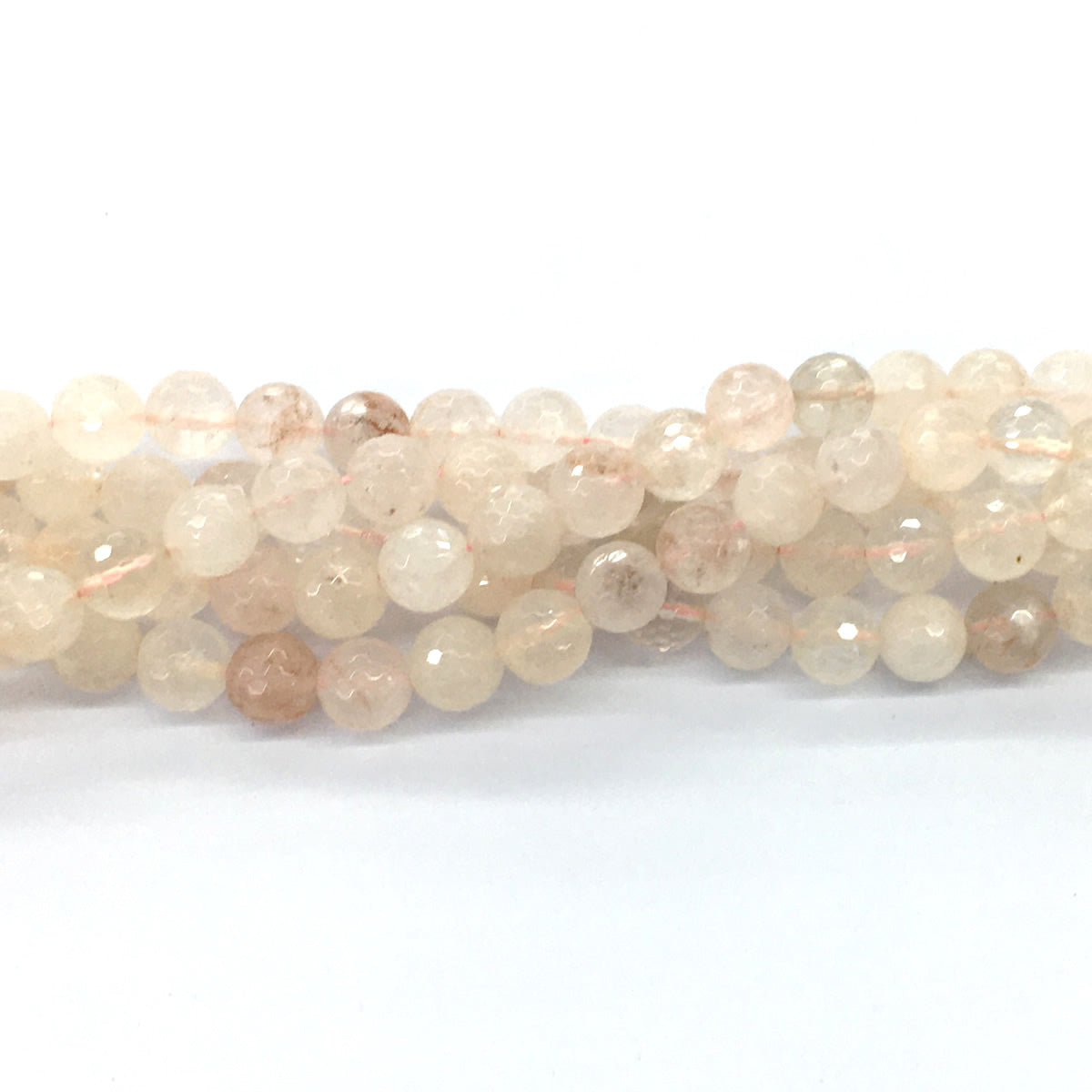 CUQ59 Pink Quartz Beads Faceted Round 10mm 15.5" Strand