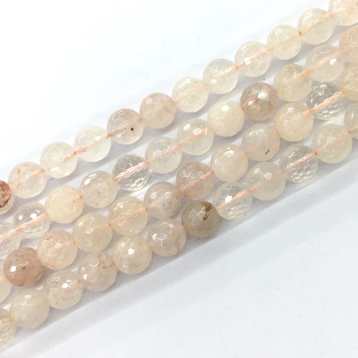 CUQ60 Pink Quartz Beads Faceted Round 12mm 15.5" Strand