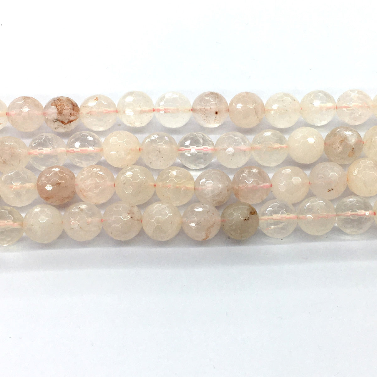 CUQ60 Pink Quartz Beads Faceted Round 12mm 15.5" Strand