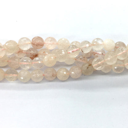 CUQ60 Pink Quartz Beads Faceted Round 12mm 15.5" Strand