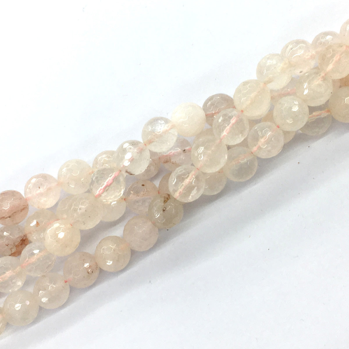 CUQ60 Pink Quartz Beads Faceted Round 12mm 15.5" Strand