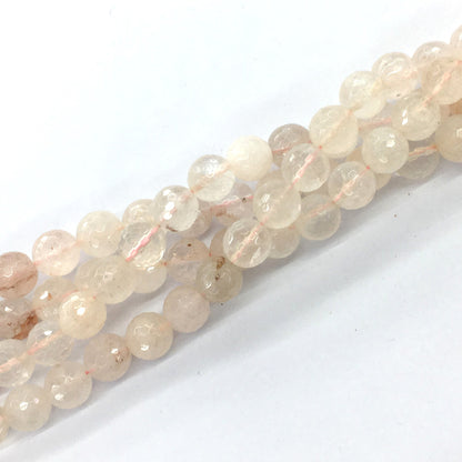 CUQ60 Pink Quartz Beads Faceted Round 12mm 15.5" Strand