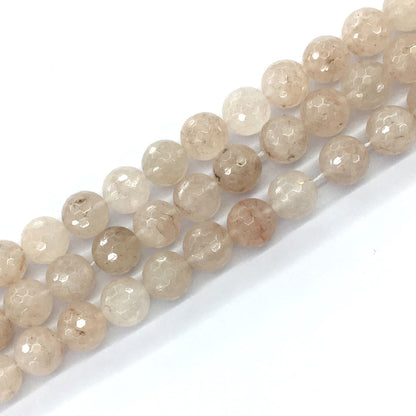 CUQ61 Pink Quartz Beads Faceted Round 14mm 15.5" Strand