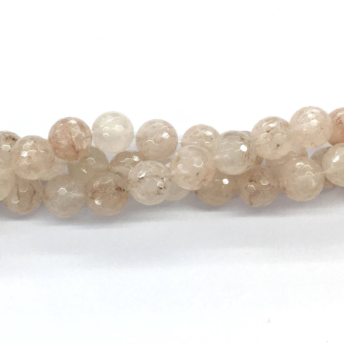 CUQ61 Pink Quartz Beads Faceted Round 14mm 15.5" Strand