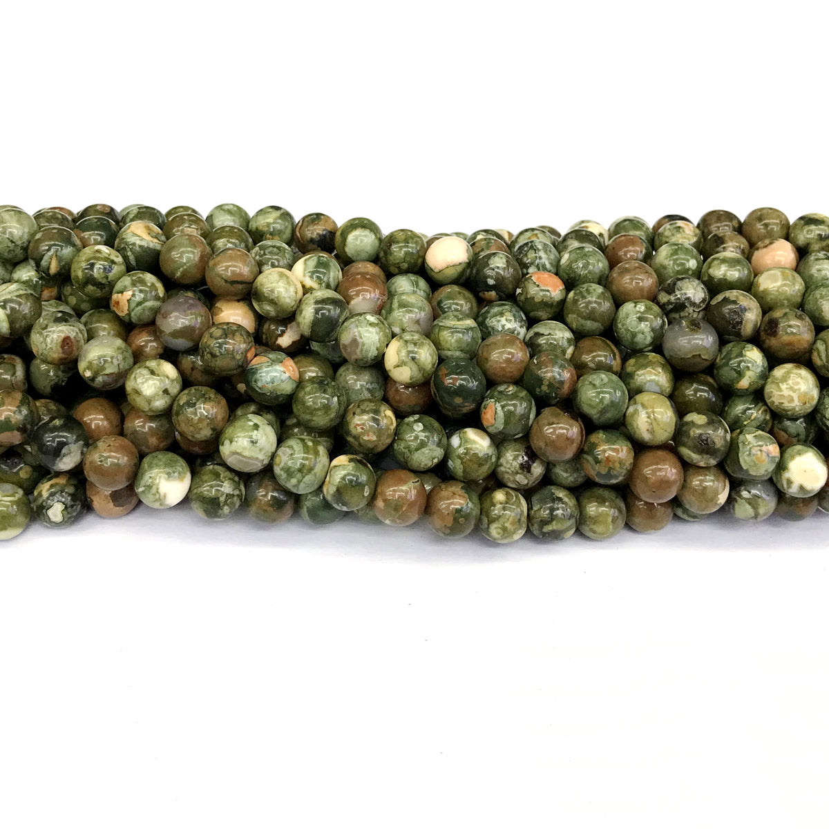 CRH01 Rhyolite Gemstone Beads Smooth Round 4mm 15" Strand