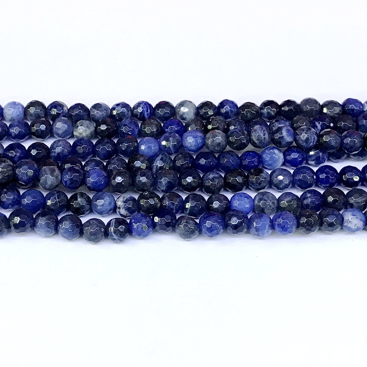 CSO02 Sodalite Gemstone Beads Faceted Round 6mm 15" Strand