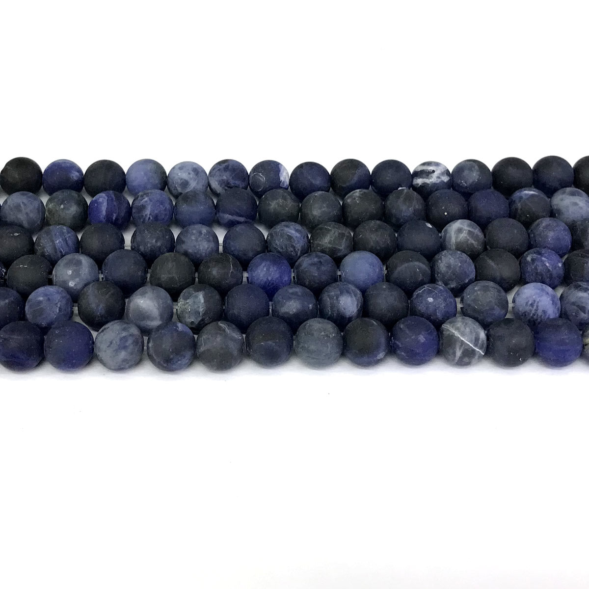 CSO08 Sodalite Gemstone Beads Matte Round 4mm 15" Strand