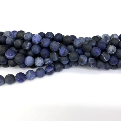 CSO08 Sodalite Gemstone Beads Matte Round 4mm 15" Strand