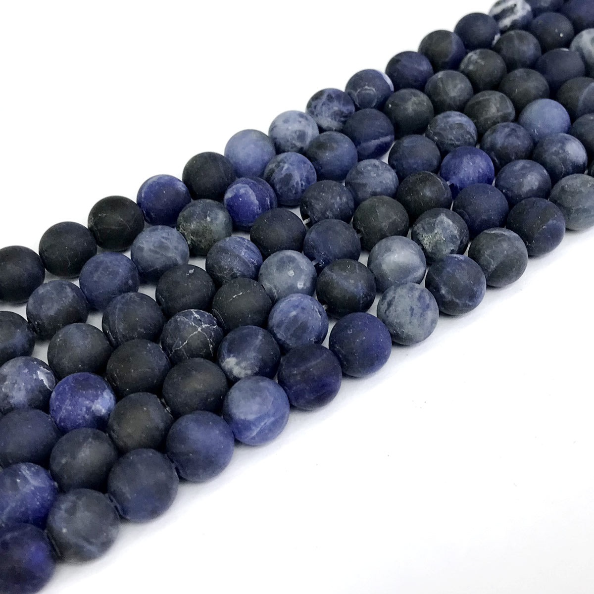 CSO10 Sodalite Gemstone Beads Matte Round 8mm 15" Strand