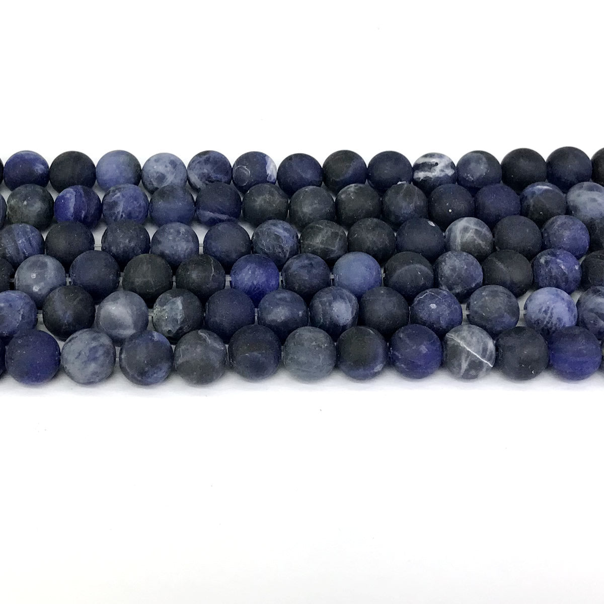 CSO10 Sodalite Gemstone Beads Matte Round 8mm 15" Strand