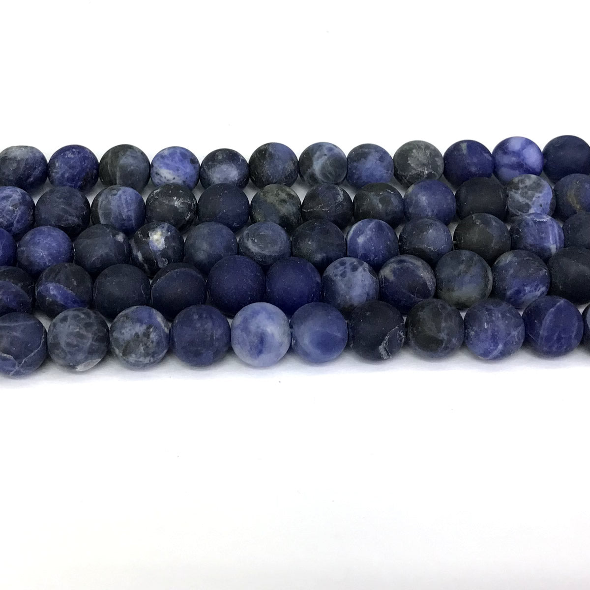 CSO11 Sodalite Gemstone Beads Matte Round 10mm 15" Strand