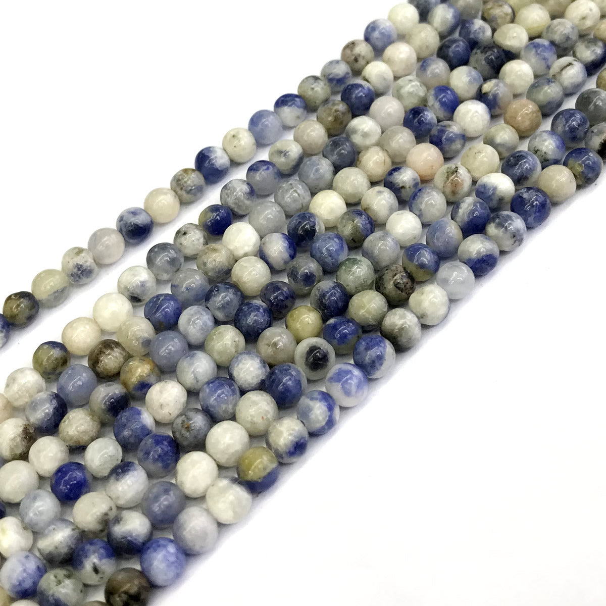 CSO16 Sodalite Gemstone Beads Smooth Round 4mm 15" Strand