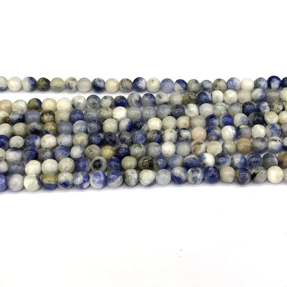 CSO16 Sodalite Gemstone Beads Smooth Round 4mm 15" Strand