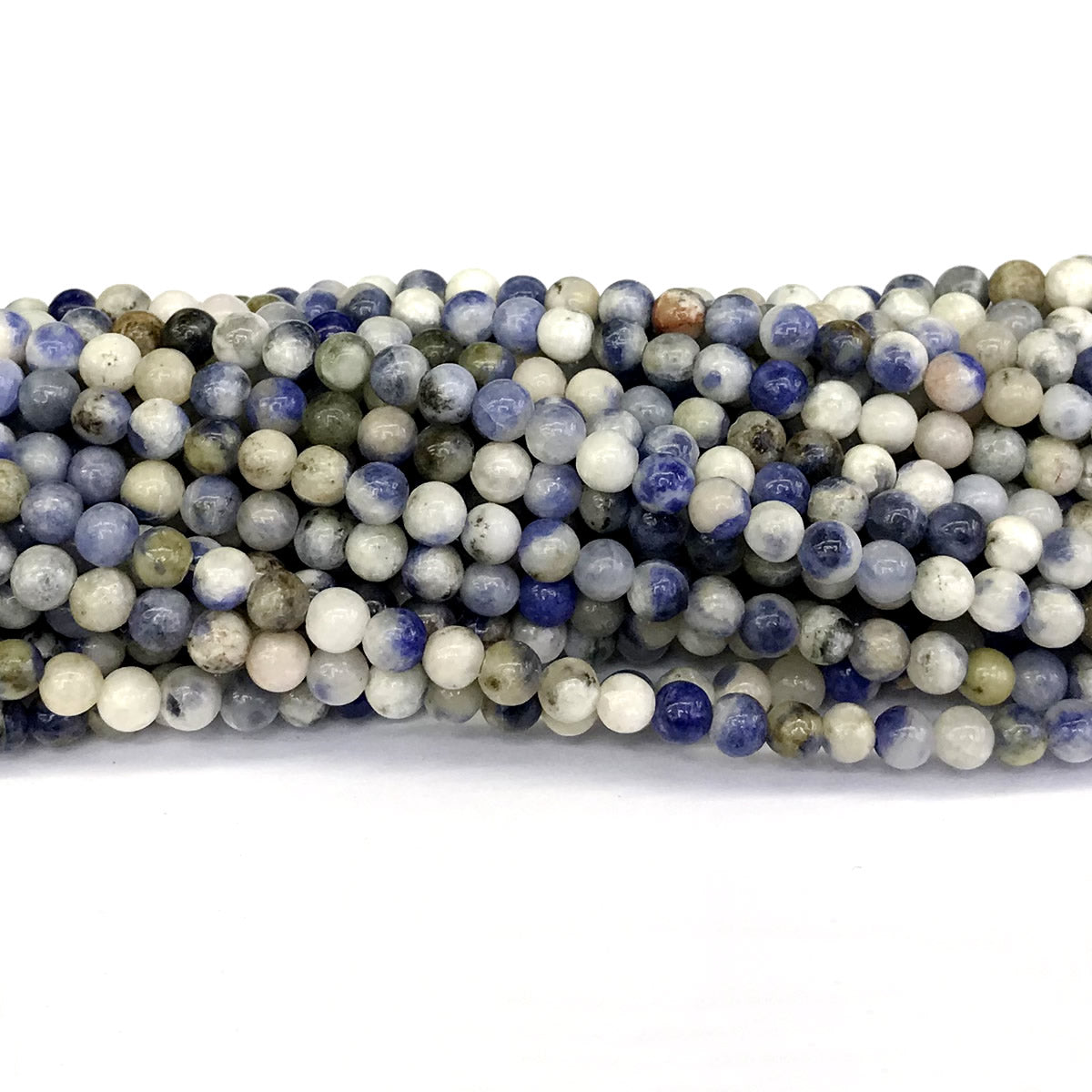 CSO16 Sodalite Gemstone Beads Smooth Round 4mm 15" Strand