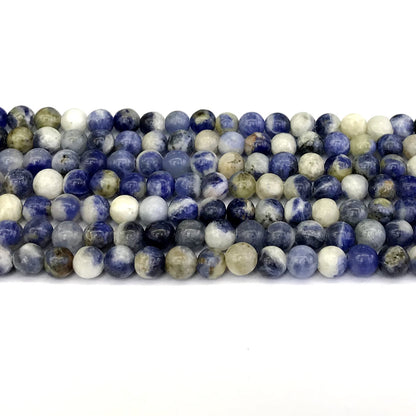 CSO17 Sodalite Gemstone Beads Smooth Round 6mm 15" Strand