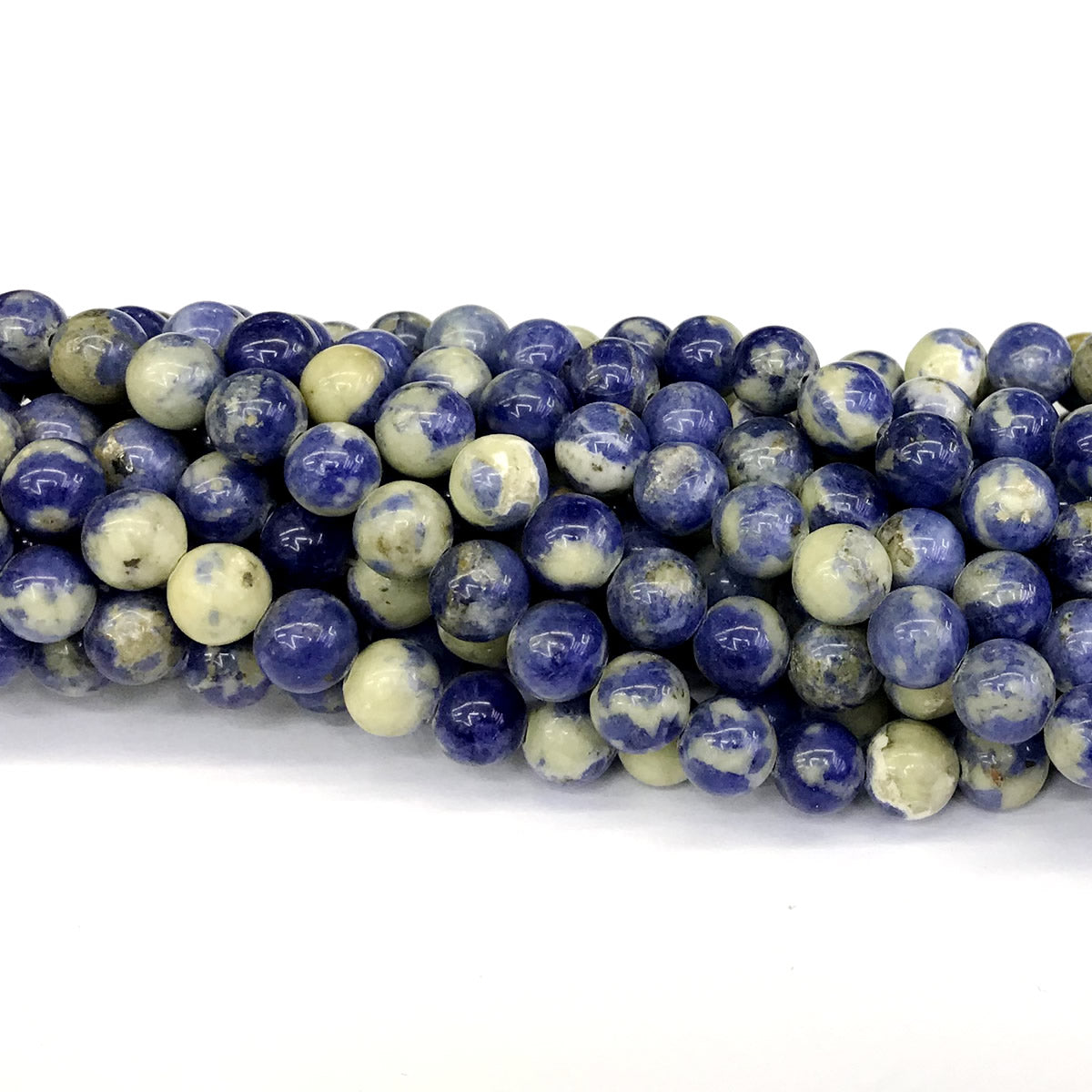 CSO18 Sodalite Gemstone Beads Smooth Round 8mm 15" Strand