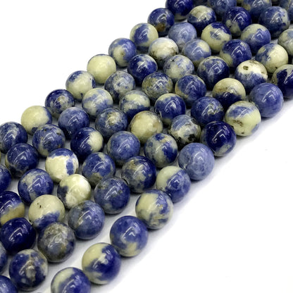 CSO20 Sodalite Gemstone Beads Smooth Round 12mm 15" Strand