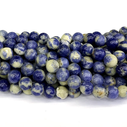 CSO20 Sodalite Gemstone Beads Smooth Round 12mm 15" Strand