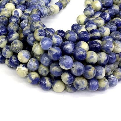 CSO20 Sodalite Gemstone Beads Smooth Round 12mm 15" Strand