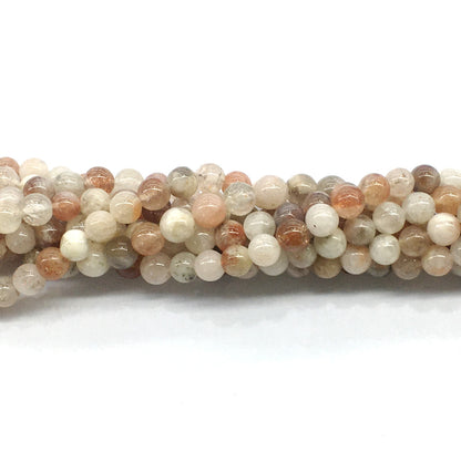 CSS02 Golden Sunstone Beads Smooth Round 6mm 15.5" Strand