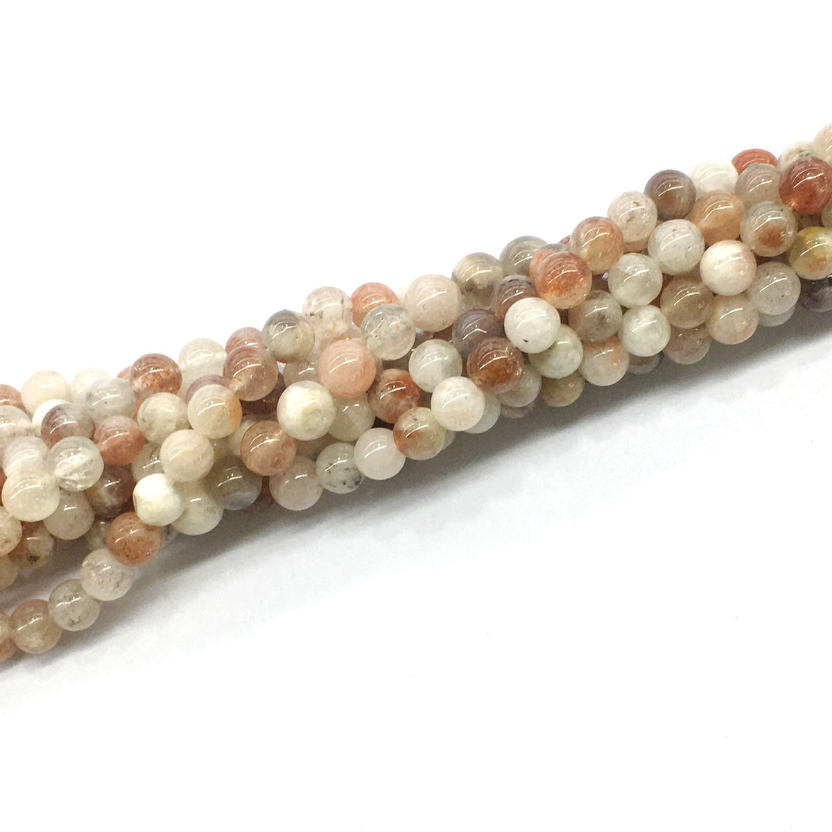 CSS02 Golden Sunstone Beads Smooth Round 6mm 15.5" Strand