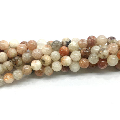 CSS03 Golden Sunstone Beads Smooth Round 8mm 15.5" Strand