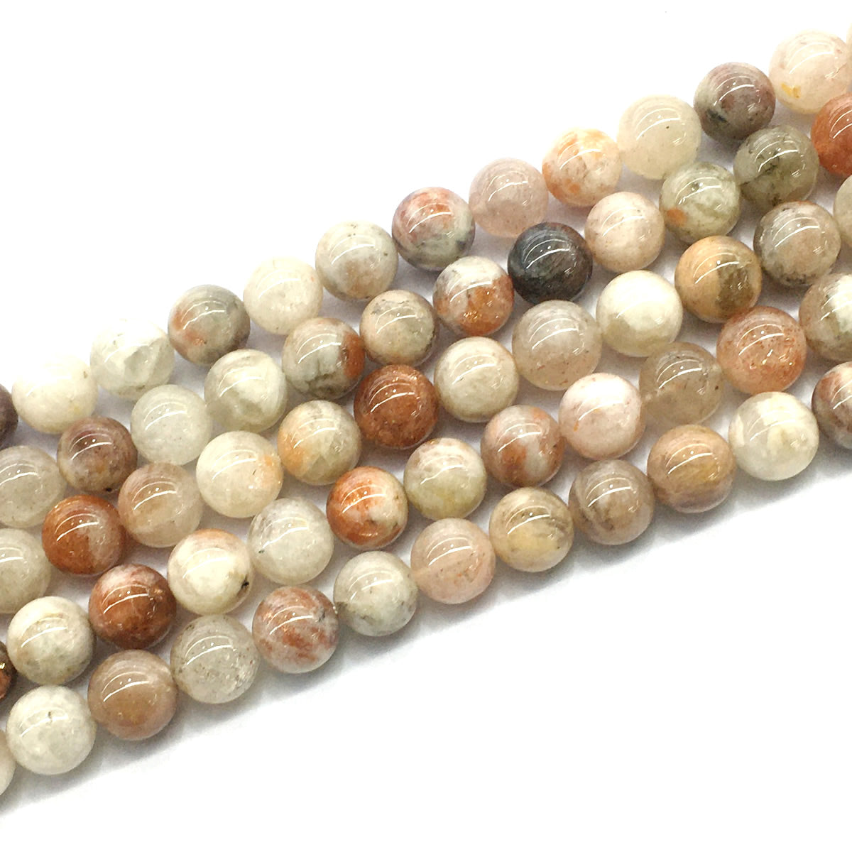 CSS04 Golden Sunstone Beads Smooth Round 10mm 15.5" Strand