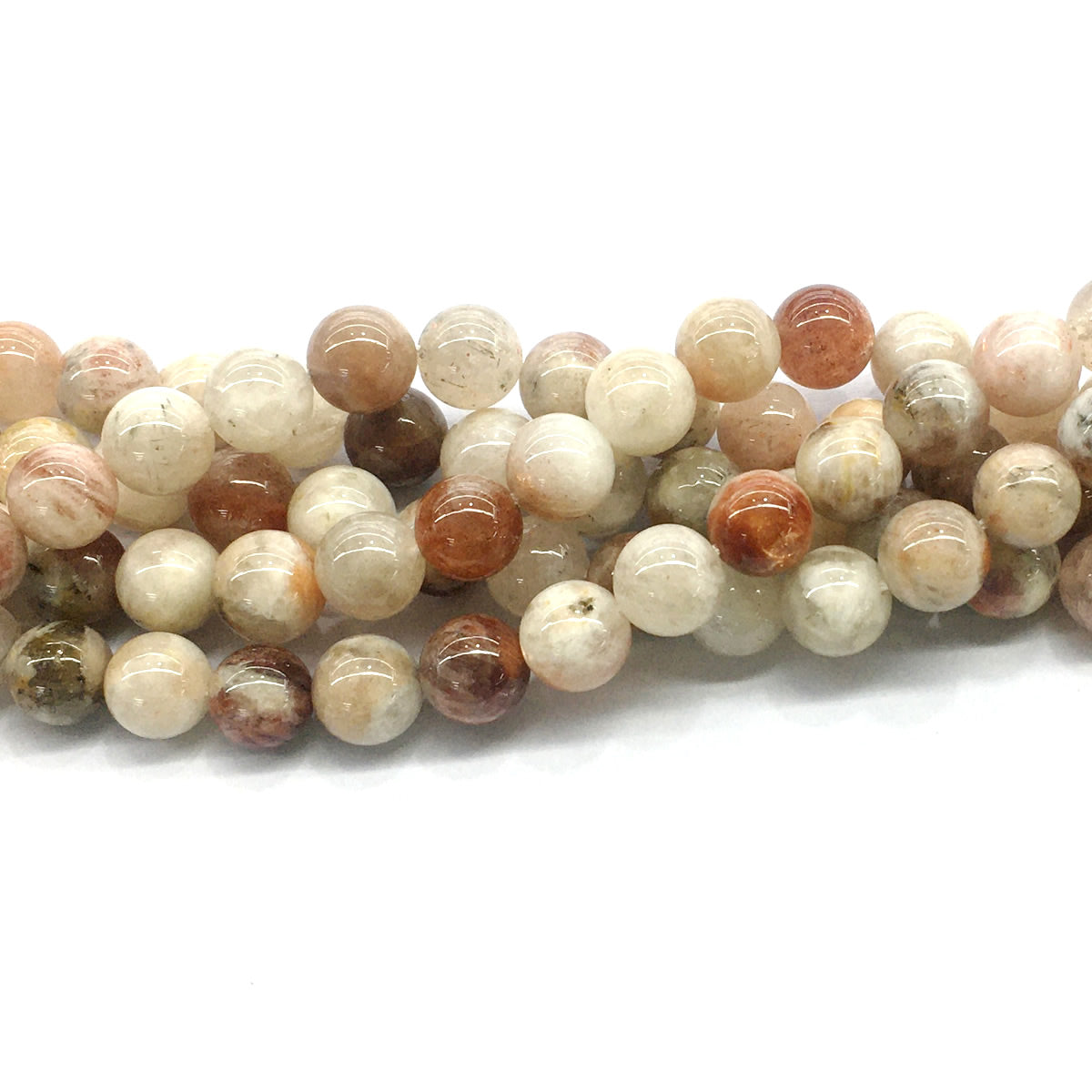 CSS04 Golden Sunstone Beads Smooth Round 10mm 15.5" Strand