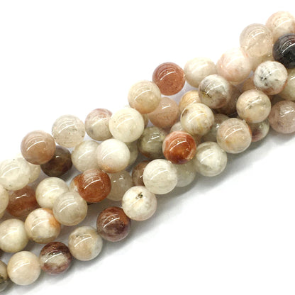 CSS04 Golden Sunstone Beads Smooth Round 10mm 15.5" Strand